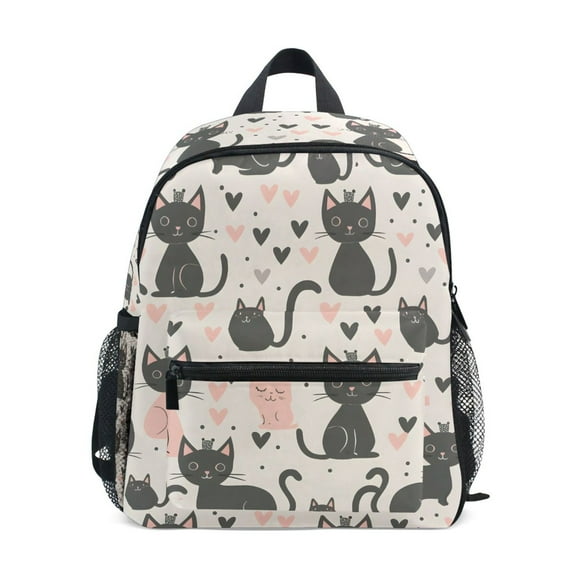 ALAZA Cute Cats and Heart School Backpack Small Bookbag Mini Bags