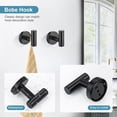 thumbnail image 4 of Juego de accesorios de baño TQKAG negro mate de acero inoxidable de 6 piezas, 4 of 8