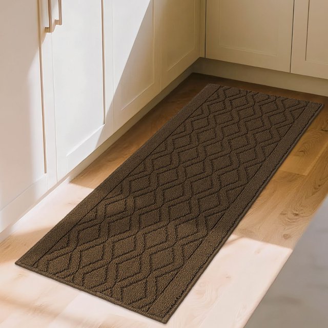 Alfombras de cocina COSY HOMEER, 50 x 120 cm, antideslizantes, color marrón