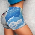 thumbnail image 4 of Balery Cute Cloud Bichon Frise Pantalones cortos de entrenamiento estampados para mujer, sin costuras, ajustados, para gimnasio, yoga, correr, deportes, ejercicio activo, fitness.-XX-Large, 4 of 8