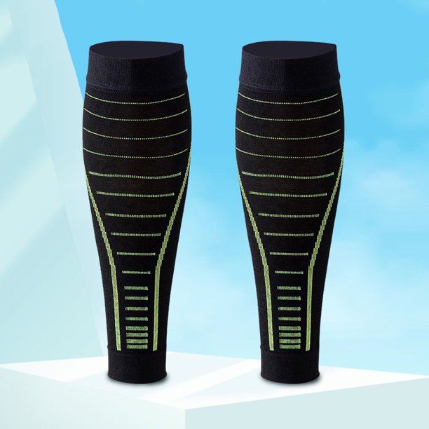 Calcetín de apoyo para pantorrilla Calcetín protector de espinilleras que absorbe los golpes Reflectante para deportes al aire libre FLhrweasw Nuevo