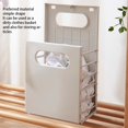 thumbnail image 2 of Yuarrent Cesta para la colada, cesto, organizador de almacenamiento de ropa, , ahorro de espacio, hogar, baño, dormitorio, sala de estar, Juegos de accesorios de baño Gris, 2 of 6