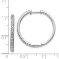 thumbnail image 2 of 14k White Gold Diamond Hinged Hoop Earrings EM4266, 2 of 2