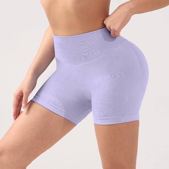 High Waisted Yoga Shorts For Women Workout Running Athletic Gym Fitness Shorts Lifting Tight Compression Sports Shorts | Platform Competitor Title Womens, XS, Light Purple