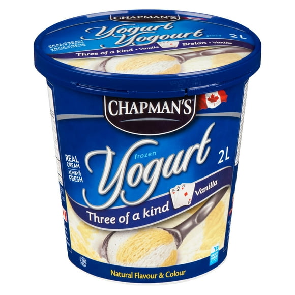 Chapman's Frozen Yogurt Three of a Kind Vanilla, 2L