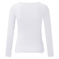 thumbnail image 4 of Aayomet Holiday Tops for Women Women's Turtleneck Fall Fashion 2024 Long Sleeve Shirts Basic Layering Slim Fit Soft Thermal Underwear Tops,White L, 4 of 4