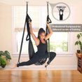 thumbnail image 5 of Aerial Yoga Flying Yoga Swing Yoga Hammock Trapeze Sling Inversion Tool for Gym Home Fitness Black, 5 of 11