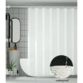 thumbnail image 2 of Violet Linen Hotel Luxury Collection , Waterproof Fabric, Weighted Magnetic Hem Installed, Soft Microfiber Hotel Quality Shower Liner, Light-Weight White , Standard Size 72" X 72" Shower Curtain Liner, 2 of 2
