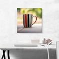 thumbnail image 2 of ARTCANVAS Stripe Colorful Cup Home decor Canvas Art Print - Size: 18" x 18" (1.50" Deep), 2 of 9