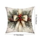 thumbnail image 3 of Juego de fundas de almohada navideñas con lazos de Papá Noel, reno y muñeco de nieve | Funda de cojín de lino de 45 x 45 cm | Decoración festiva para el hogar, 3 of 5