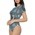 thumbnail image 2 of The Xecao Watermelons Dachshunds Women's Crew Neck Body Suit, a short-sleeved bodysuit and basic swimsuit, both comfort and style for dating and daily life, 2 of 9