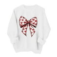 thumbnail image 3 of VKOYWKM Pink Sweatshirts for Women Valentine's Day Pullover Love Heart Graphic Sweatshirt Romantic Long Sleeve Crewneck Sweatshirts, 3 of 7
