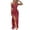 Red, variant on Laqbezok Women's Sexy One Shoulder Satin Maxi Dress, Sleeveless Backless Ruched Bodycon Gown, Elegant High Split Party Outfit for Cocktail Wedding Guest