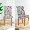 thumbnail image 3 of Yayeee 2 Pack Dining Chair Covers Stretch Parson Chairs Slipcovers Seat Protector, Purple Floral Pattern, 3 of 6