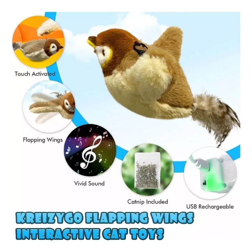 Qa Cat Toys, Interactive Flying Bird