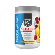 KetoLogic BHB Exogenous Ketones Caffeine Supplement, Raspberry Lemonade | 30 Servings