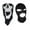Skull+Black, variant on 2pcs Skull Face Masks for Motorcycle Neck Warmer Breathable Bandana Face Cover for Sun Dust Protection