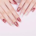 thumbnail image 1 of 24 uds. de uñas de longitud media con diseños elegantes de moda, uñas largas y falsas con pegamento, uñas acrílicas Afortunado Sencillez, 1 of 5