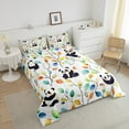 thumbnail image 4 of Cute Panda Twin Bedding Sets Hippie Floral Comforter Set, Chic Flower Bedding Comforter Sets Watercolor Leaves Duvet Insert, Woodland Wildlife Bear Down Comforter, 4 of 6