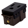 thumbnail image 3 of Contacto Eléctrico Leviton Stalo Kristalo Negro 1/3", 3 of 3