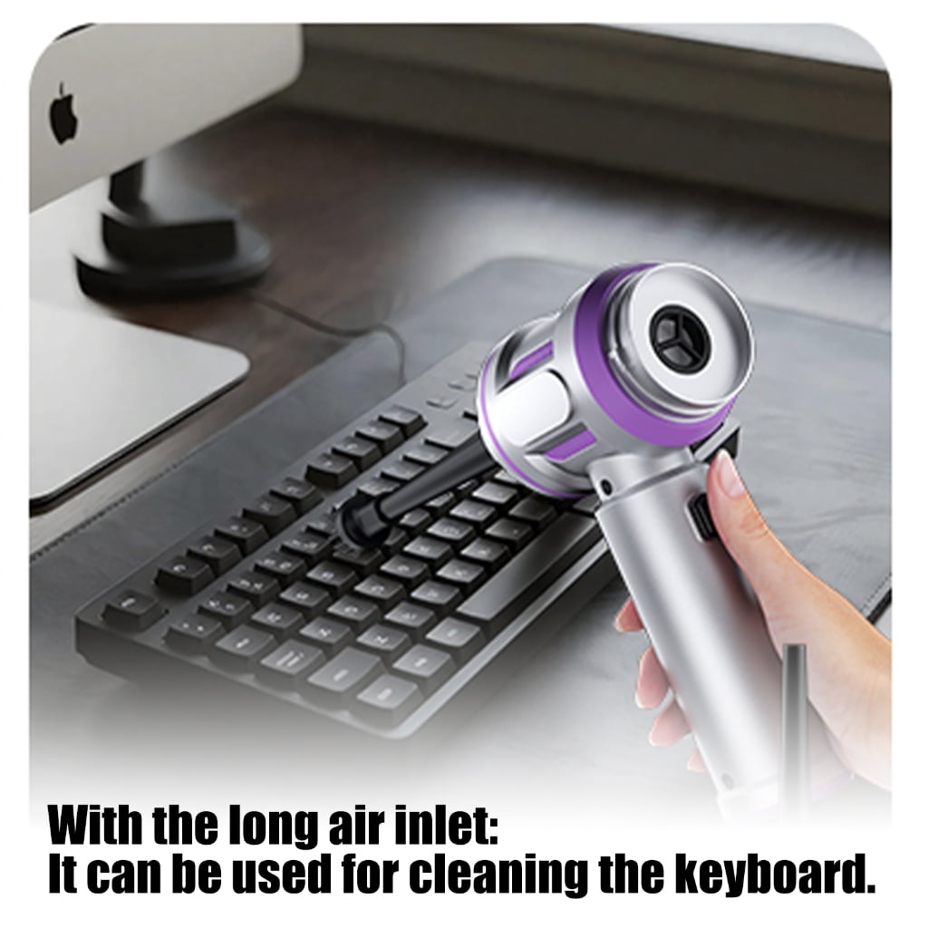 Miiottaa Cordless Vacuum & Air Blower Multifunction Car Interior Cleaner Compressed Air Duster Brushless Motor Keyboard Cleaner