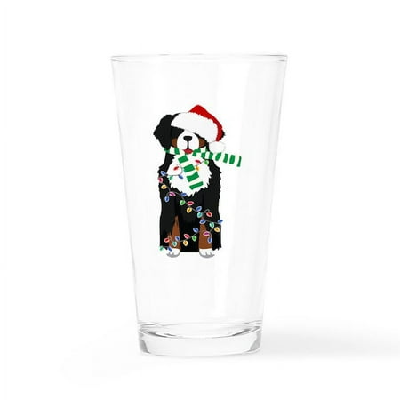 

CafePress - Christmas Bernese Mt Holiday Dog - Pint Glass Drinking Glass 16 oz. CafePress
