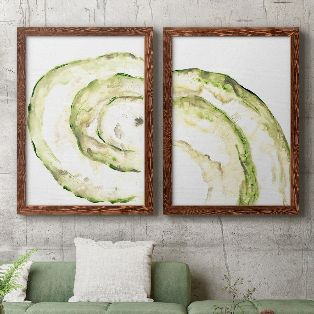 Lichen Halo V - Premium Framed Canvas 2 Piece Set - Ready to Hang