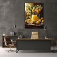 thumbnail image 5 of Mudket Lemon and White Flower Canvas Wall Art, Rustic Kitchen Floral Wall Decor, Fruit and Flower Pictures for Dining Room, Framed Ready to Hang - 12"L x 8"W, 5 of 10