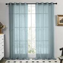 YEAHOME Emily Voile Sheer Grommet Curtain Panel 1PC, 55"x84", Gray