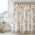thumbnail image 6 of Vintage Spring Floral Shower Curtain Set - Extra Long 72" x 96" Washable Bathtub Curtain with 12 Hooks, Farmhouse Botanical Rustic Waterproof Fabric Stall Shower Curtains for Bathroom/Bathtub Décor, 6 of 6