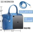 thumbnail image 3 of MMYGU Women Purse Satchel Bag Long Crossbody Classy Tote Bag Top Handle Vegan Leather Ladies Handbags Embossed Pattern, 3 of 7