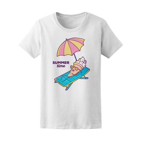 Trendy Ice Cream In Summer Time T-Shirt Women -Image by Shutterstock, Female Large