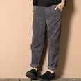 thumbnail image 6 of MSJUHEG Women'S Pants Pants For Women Women Plus Size Elastic Waist Corduroy Pocket Harem Pants Long Pants Corduroy Pants For Women Gray 2Xl, 6 of 9