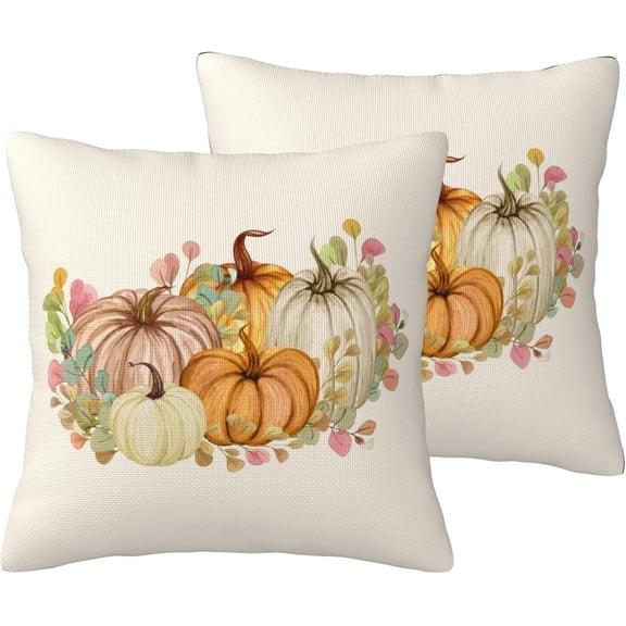 Christmas Tree Throw Pillow Covers 18x18 Inch Set of 2, Winter Xmas Holiday Pillow Cases Cream Red Xmas Pine Tree Pillowcase Home Decorative Cushion Covers for Sofa Couch Bed Living Room