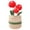 Red, variant on Darzheoy Succulent Plants Throw Pillow, Mushroom Plush Toy, Cute Soft Plants Throw Pillow Decoration, Stuffed Flower Pot Plushie, Potted Pillow