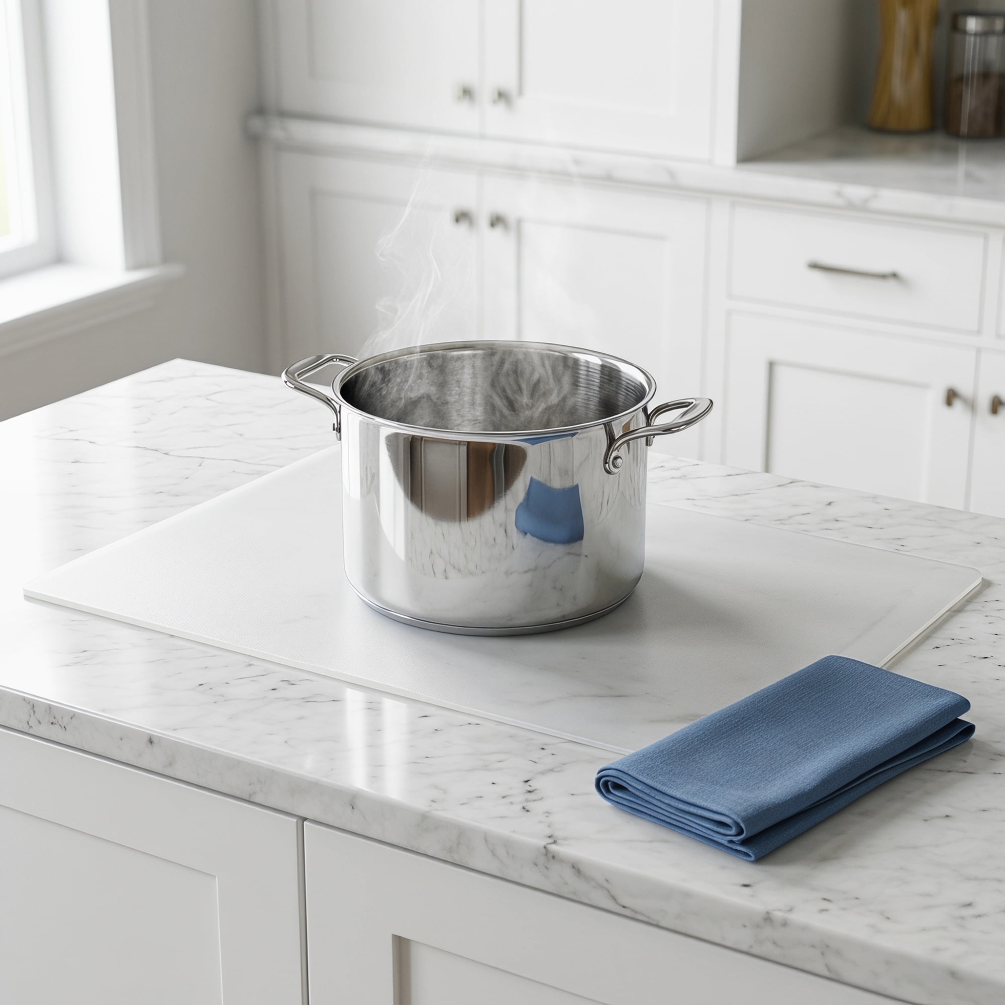 Unique Bargains Silicone Heat Resistant Countertop Protector Pad Mat Clear 27.6"x16.5"