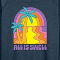 thumbnail image 3 of Instant Message - All Is Swell Sunset - Women's Lightweight French Terry Long Sleeve Shirt, 3 of 6