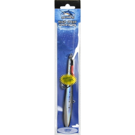 UPC: 0022677128702 | Williamson ASJ100BLK Abyss Speed Jig 6 1/2 3 1/2 oz 7/0 Assist