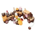 thumbnail image 4 of Juguetes de pastel de tren de madera Juguete de desarrollo Juego de imaginación Accesorios de comida para niños Regalos para niños Favores, 4 of 9