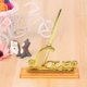 thumbnail image 1 of Pluma de firma de boda con soporte de amor de metal chapado en oro Juego de pluma de fiesta Compromiso nupcial de boda, 1 of 6
