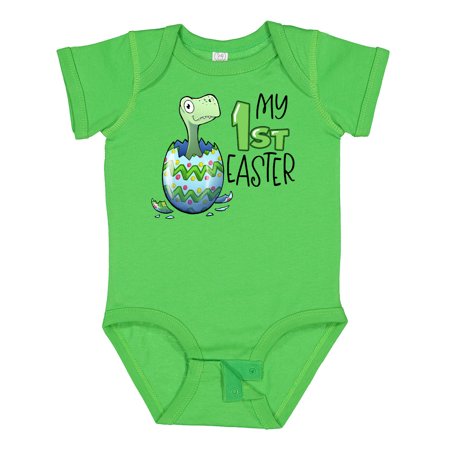 

Inktastic My 1st Easter Dinosaur Hatching Easter Egg Gift Baby Boy or Baby Girl Bodysuit