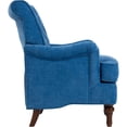 thumbnail image 4 of JERFIT Modern Accent Chair, Light Blue Upholstered Armchair with Solid Wood Legs for Living Room, Bedroom, Office, 4 of 10