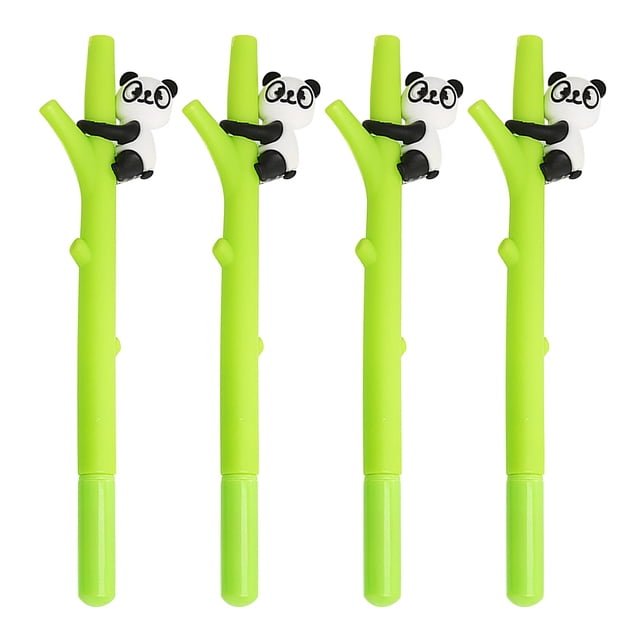 Clearance Sale 4PC Cartoon Panda on The Tree Neutral Pen Writing Click Pen Portable Signing Pen Portable Cute Multi-function for Men & Women, Professional, Executive Office, Nice Pens
