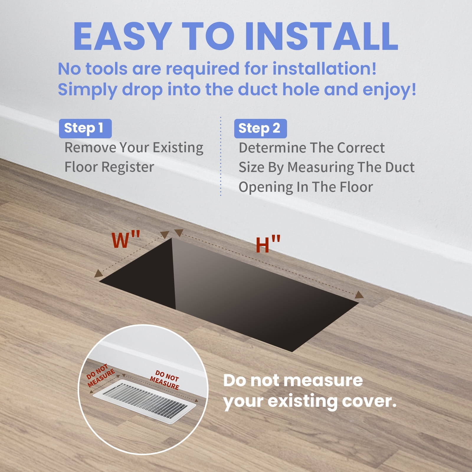 4x10 Inches 6 Pack Heavy Duty Walkable Floor Register - Easy Adjust Air Supply Lever Decorative Floor Vent Covers - Boston Design Vent Covers for Home - Antique Brass
