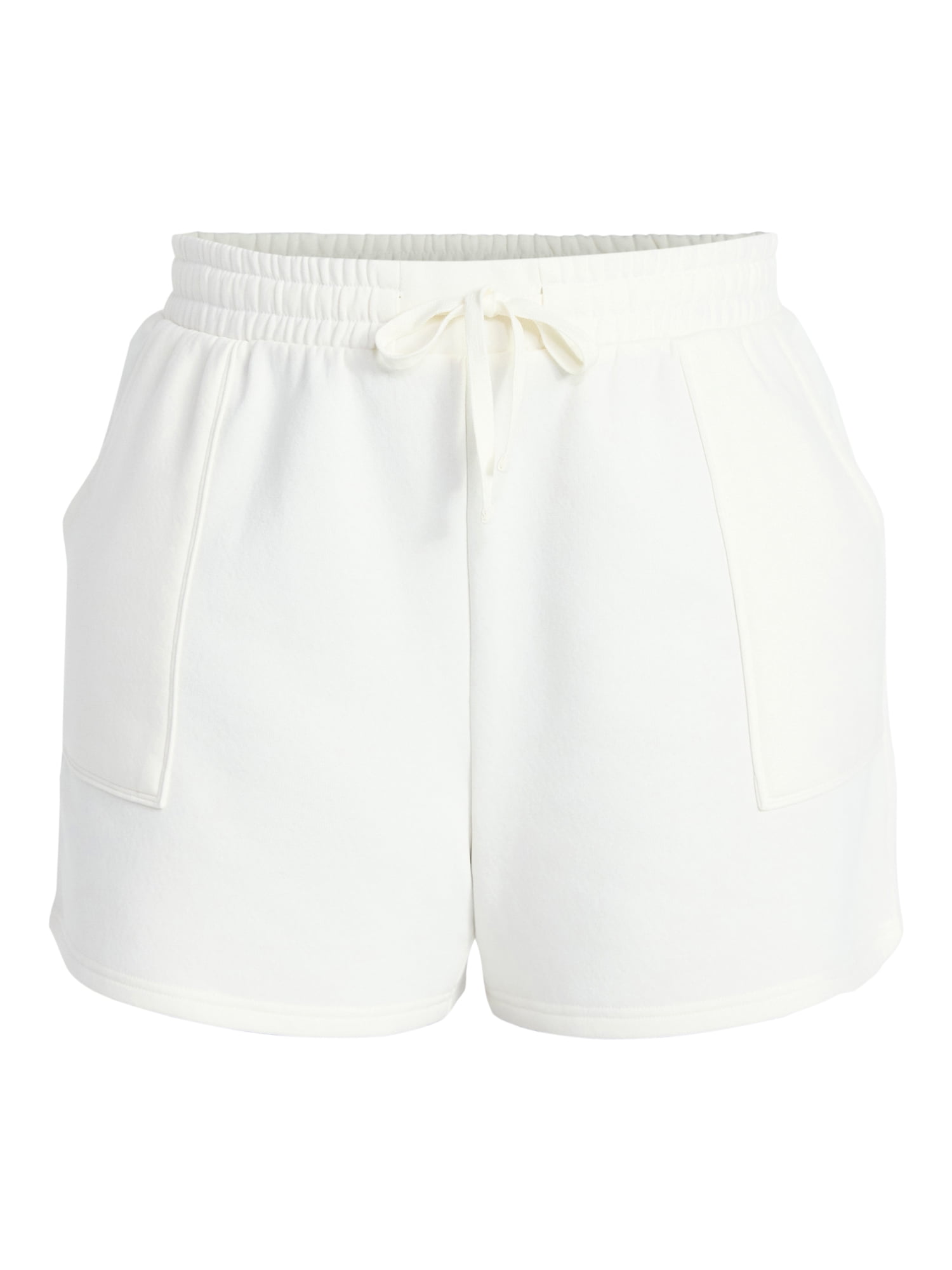 Terra & Sky Women's Plus Size Fleece Shorts with Pockets, Sizes 0X-5X