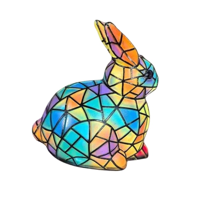 RKSTN Desktop items Bunny LED Figurine USB-Powered Resin Statue Indoor Night Light Decor office supplies