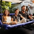 thumbnail image 3 of Swing Chair Cushion Matalde Garden Bench Cushion Waterproof Replacement Swing Cushion, Navy Blue 150cm*100cm, 3 of 9