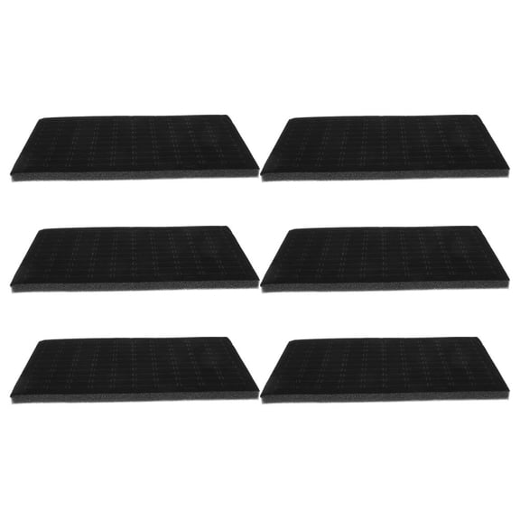 KONTONTY 6 Pcs Jewelry Box Sponge Cushion 28.00X18.00X1.20CM Black