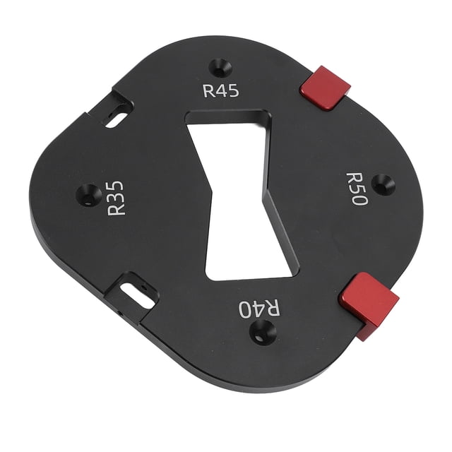 Modèle d'Angle Rond, Plaque d'Itinérance d'Angle R35 R40 R45 R50 Usinage CNC Alliage d'Aluminium Résistant à l'Usure pour Menuiserie