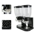 thumbnail image 4 of Dry Food Dispenser, Dual Containers Cereal Dispenser Twist Operation  For Home Black, 4 of 8